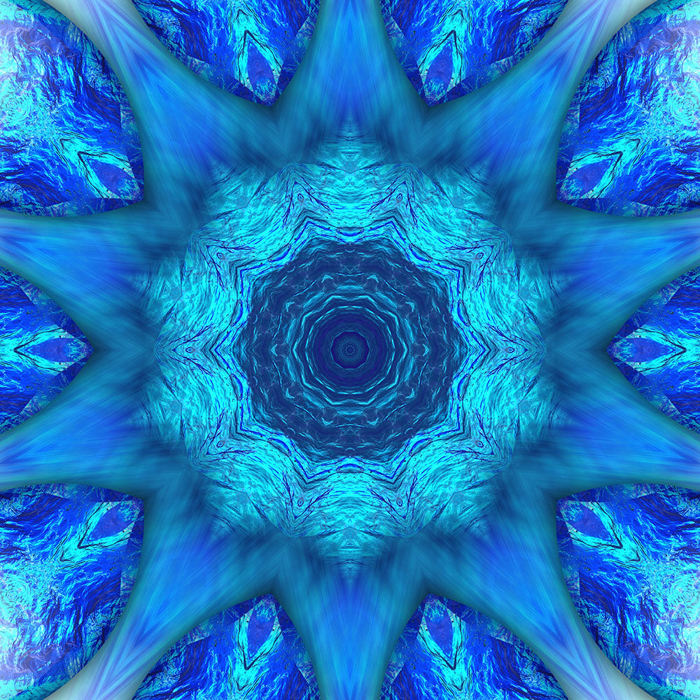 Blue Water Kaleidoscope Digital Image Download