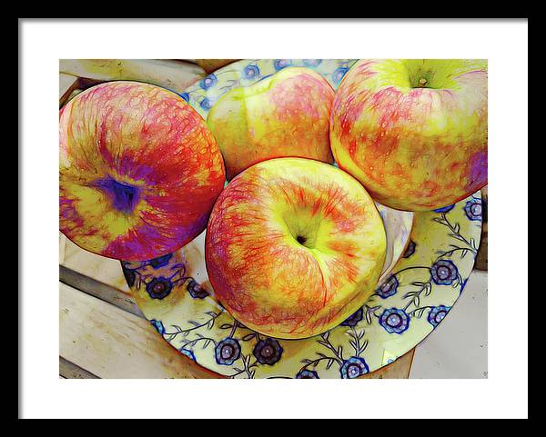 Bowl Of Apples - Framed Print