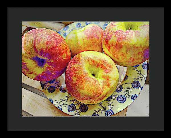 Bowl Of Apples - Framed Print