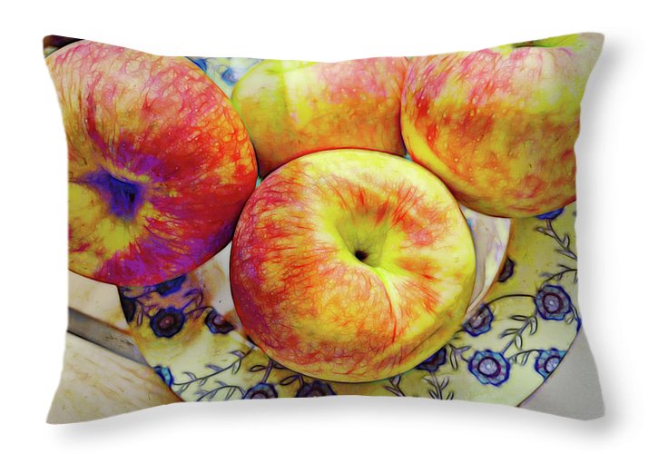 Bowl Of Apples - Throw Pillow