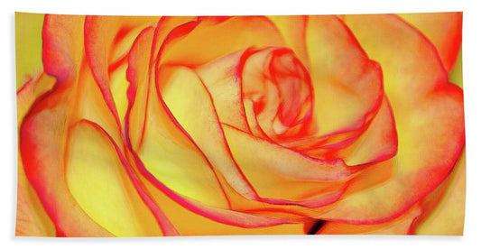 Bright Orange Rose - Beach Towel