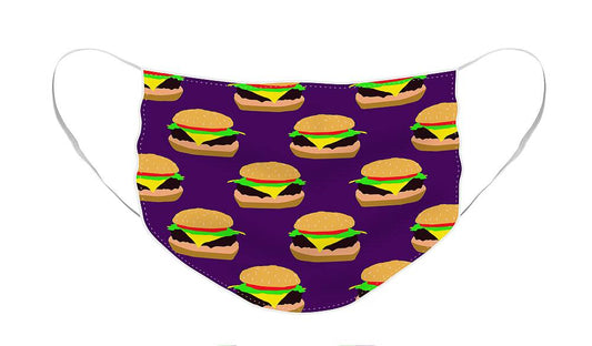 Burger Pattern - Face Mask
