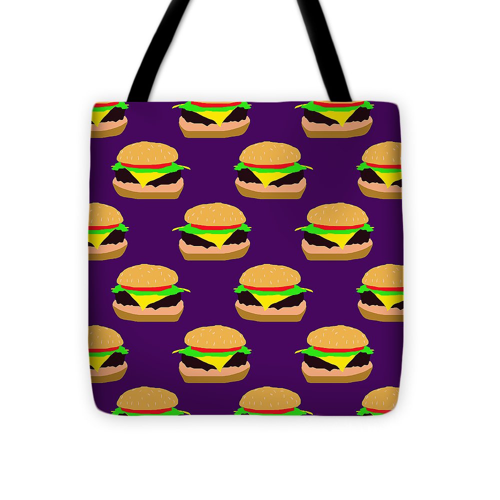 Burger Pattern - Tote Bag