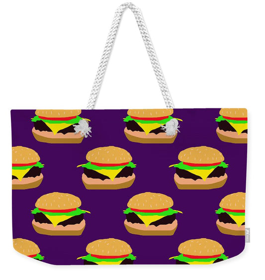 Burger Pattern - Weekender Tote Bag