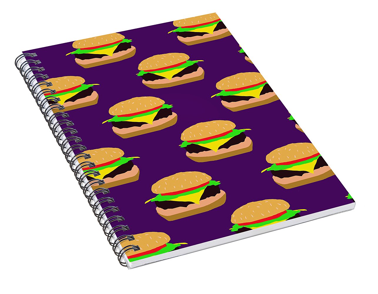 Burger Pattern - Spiral Notebook