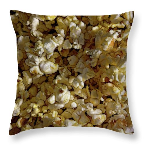 Buttered Popcorn - Throw Pillow
