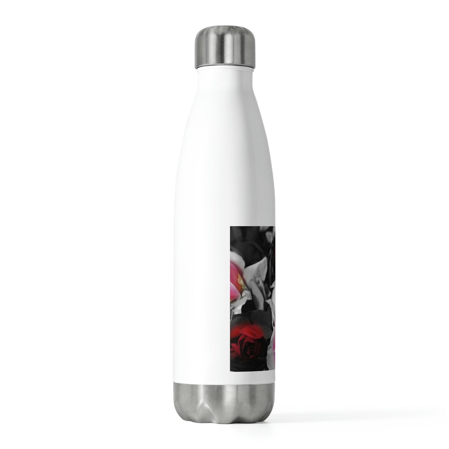 Black and White Roses Fade 20oz Insulated Bottle