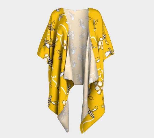 Honey Bees Draped Kimono