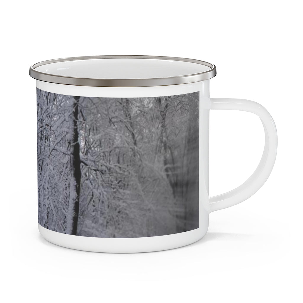 Snowscape Enamel Camping Mug