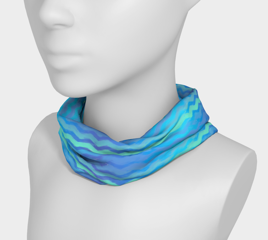 Blue Green Mermaid Stripes Headband