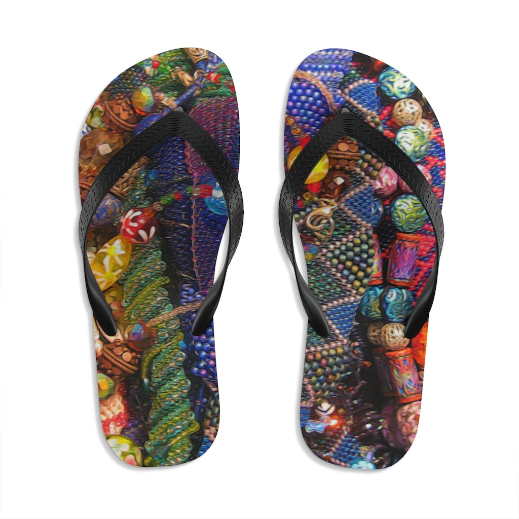 Beaded Jewelry Unisex Flip-Flops