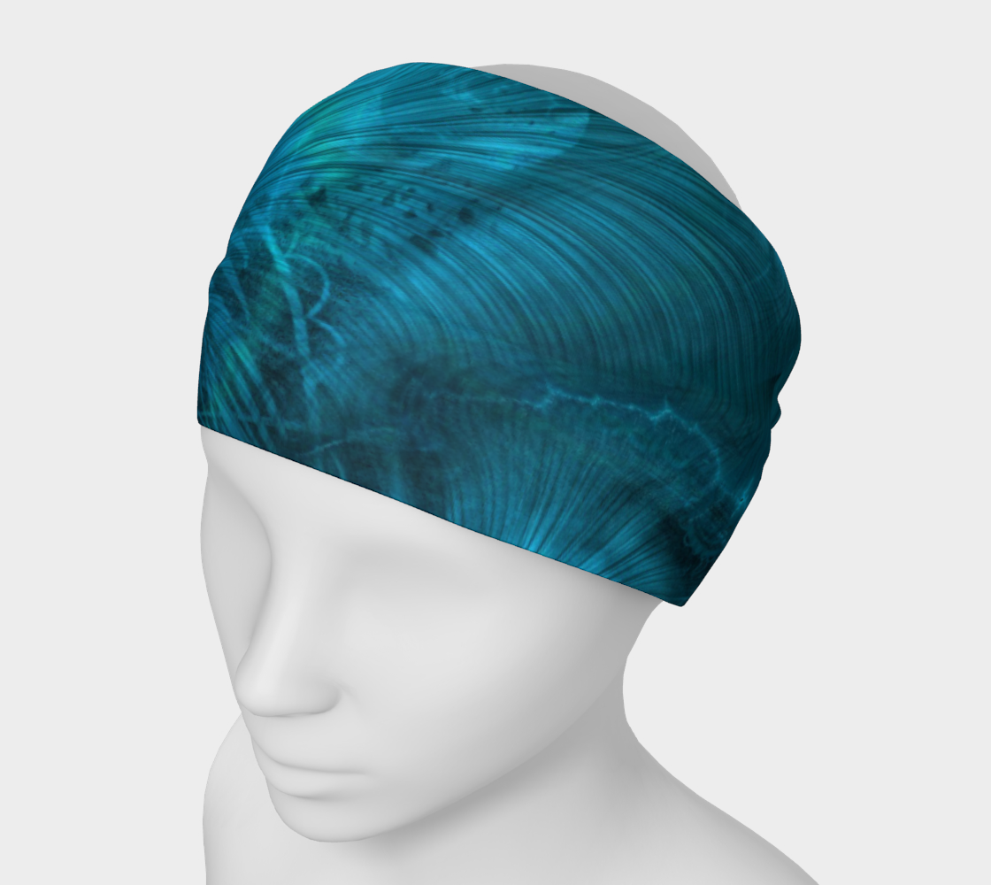 Blue Metallic Fractal Headband