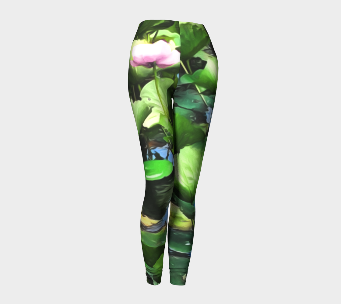 Lotus Bloom Among The Pads Leggings