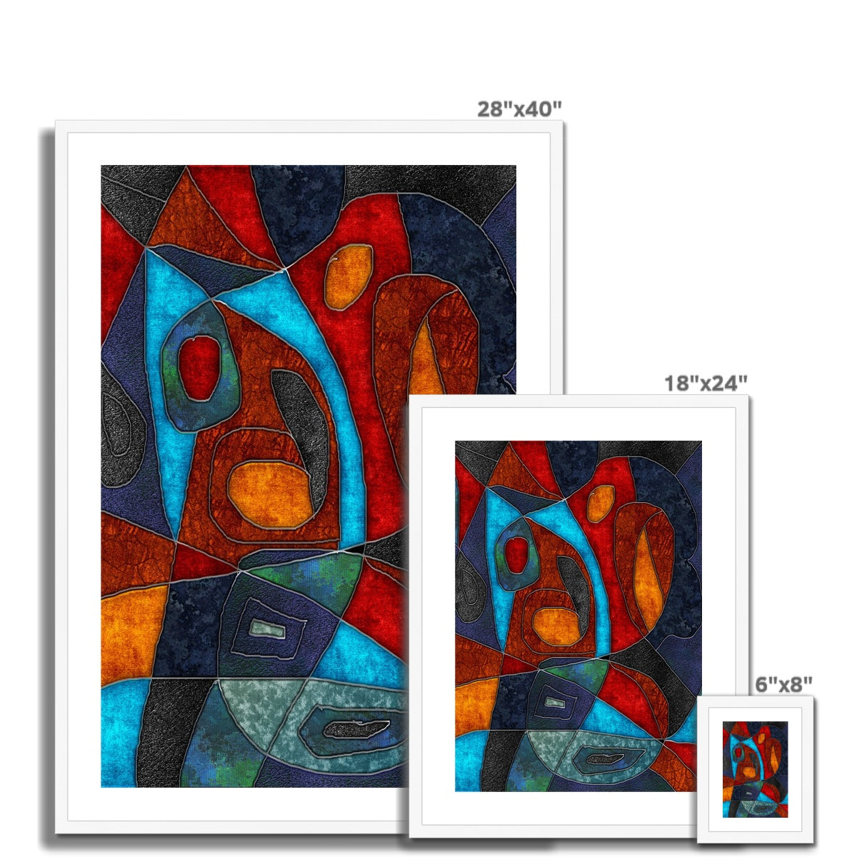 Abstract With Heart Framed & Mounted Print