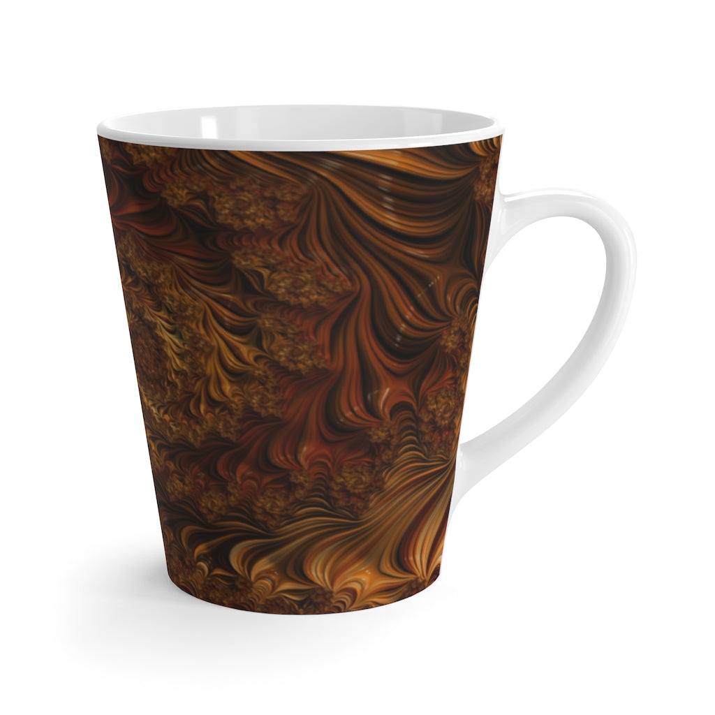 Coffee Fractal Swirl Latte mug