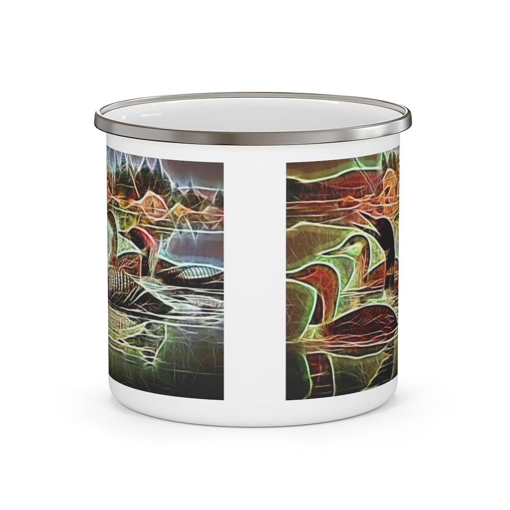 Loons Enamel Camping Mug