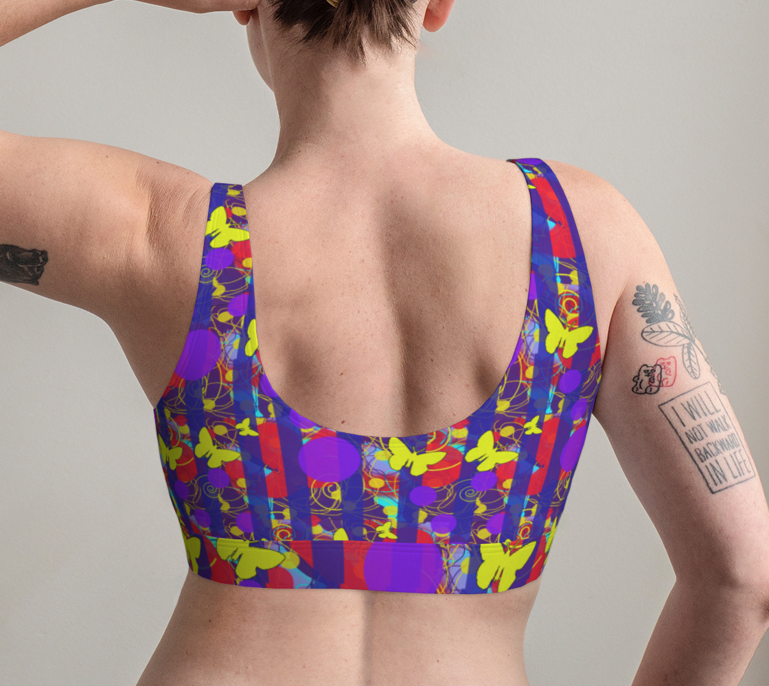 Happy Spring Pattern Scoop Bralette