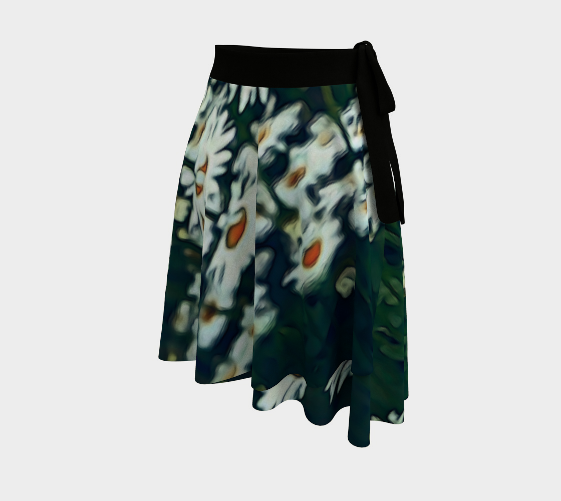 White Daisy Field Wrap Skirt