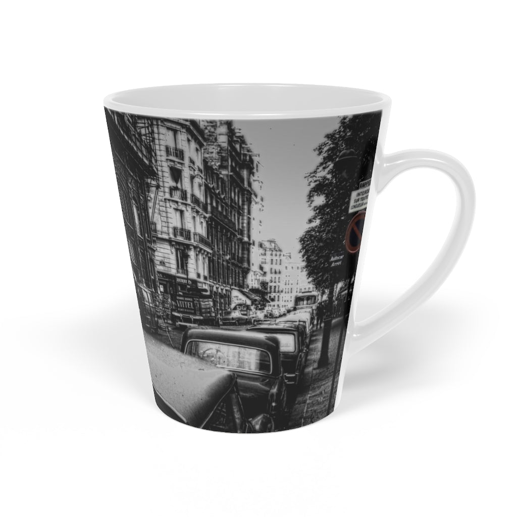 Paris Street 1967 Latte Mug, 12oz