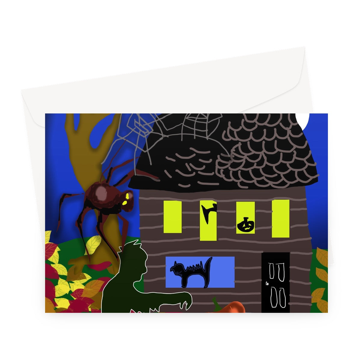 Haunted Hause Greeting Card