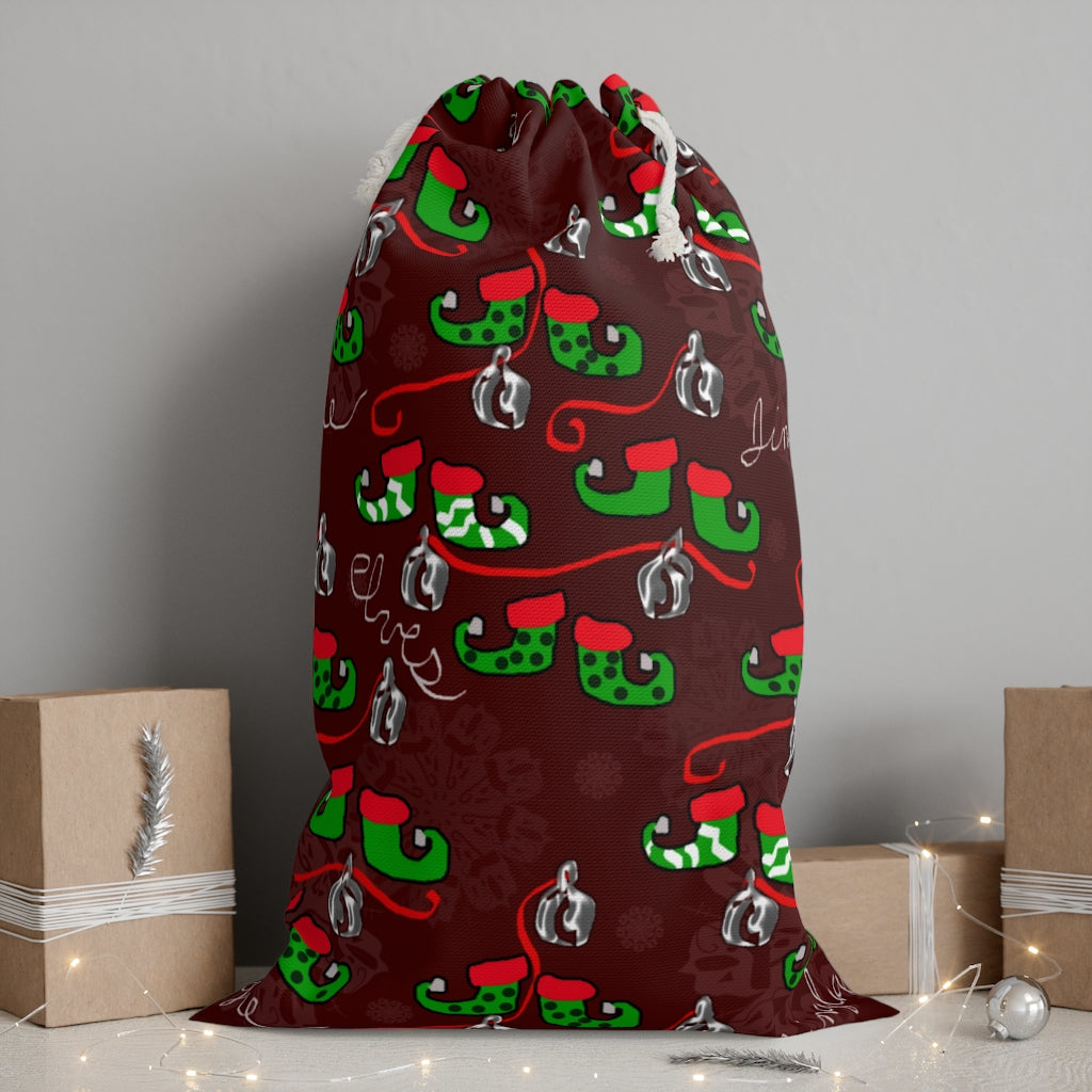 Elves Jingle Santa Sack