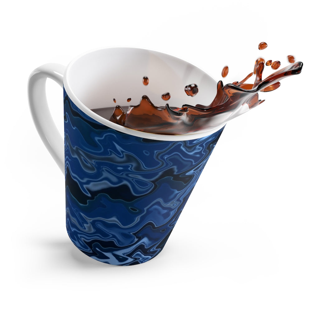Melted Blue Chrome Latte mug