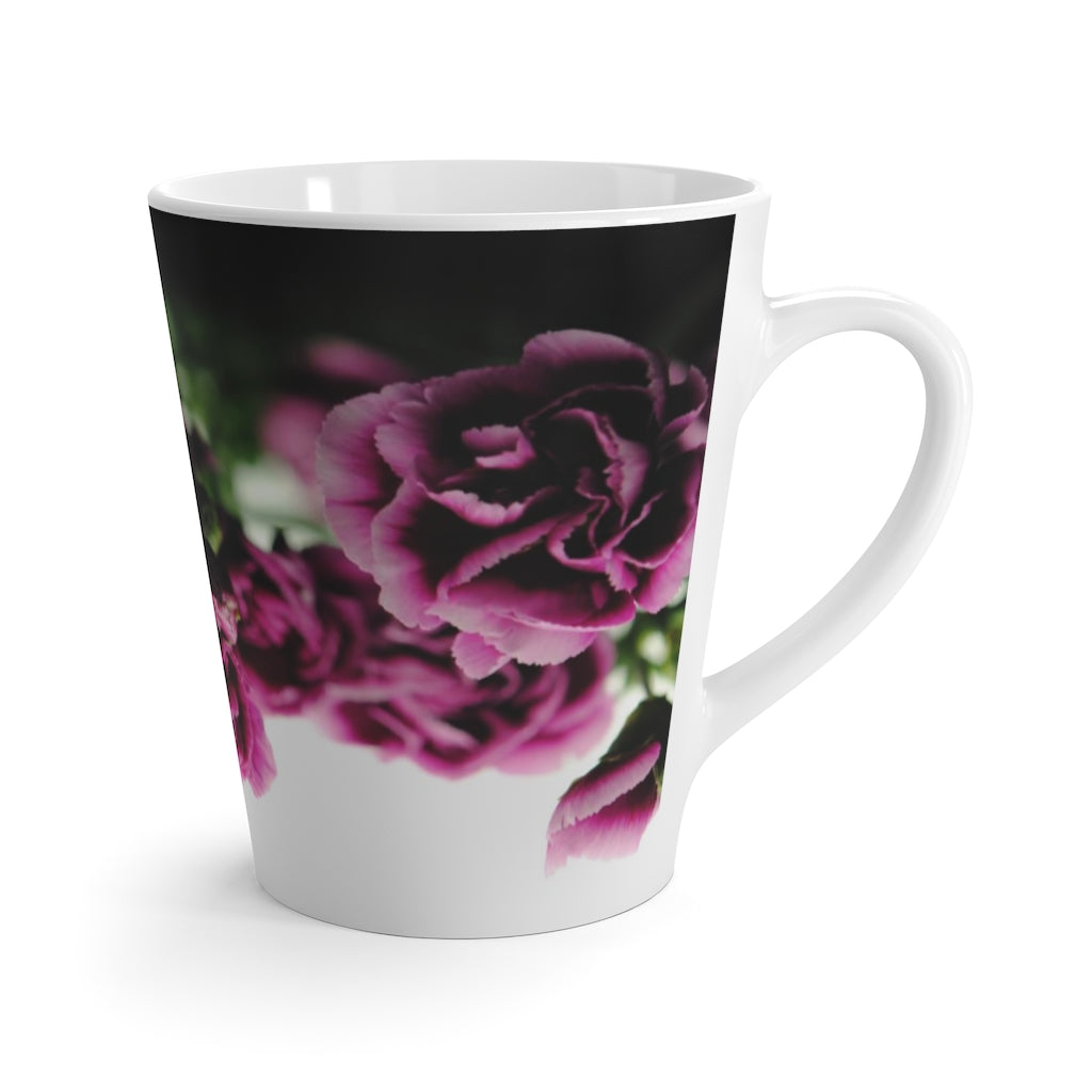 Purple Carnations Latte mug