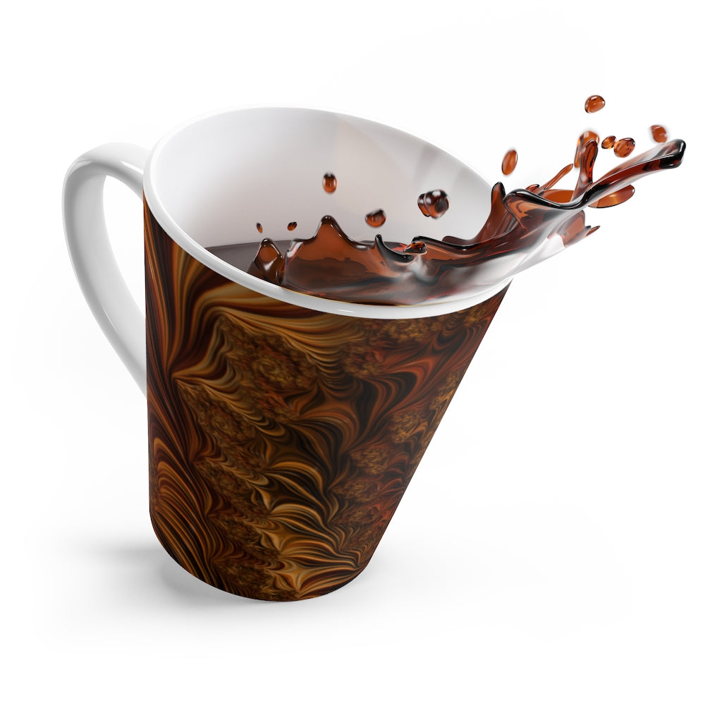 Coffee Fractal Swirl Latte mug