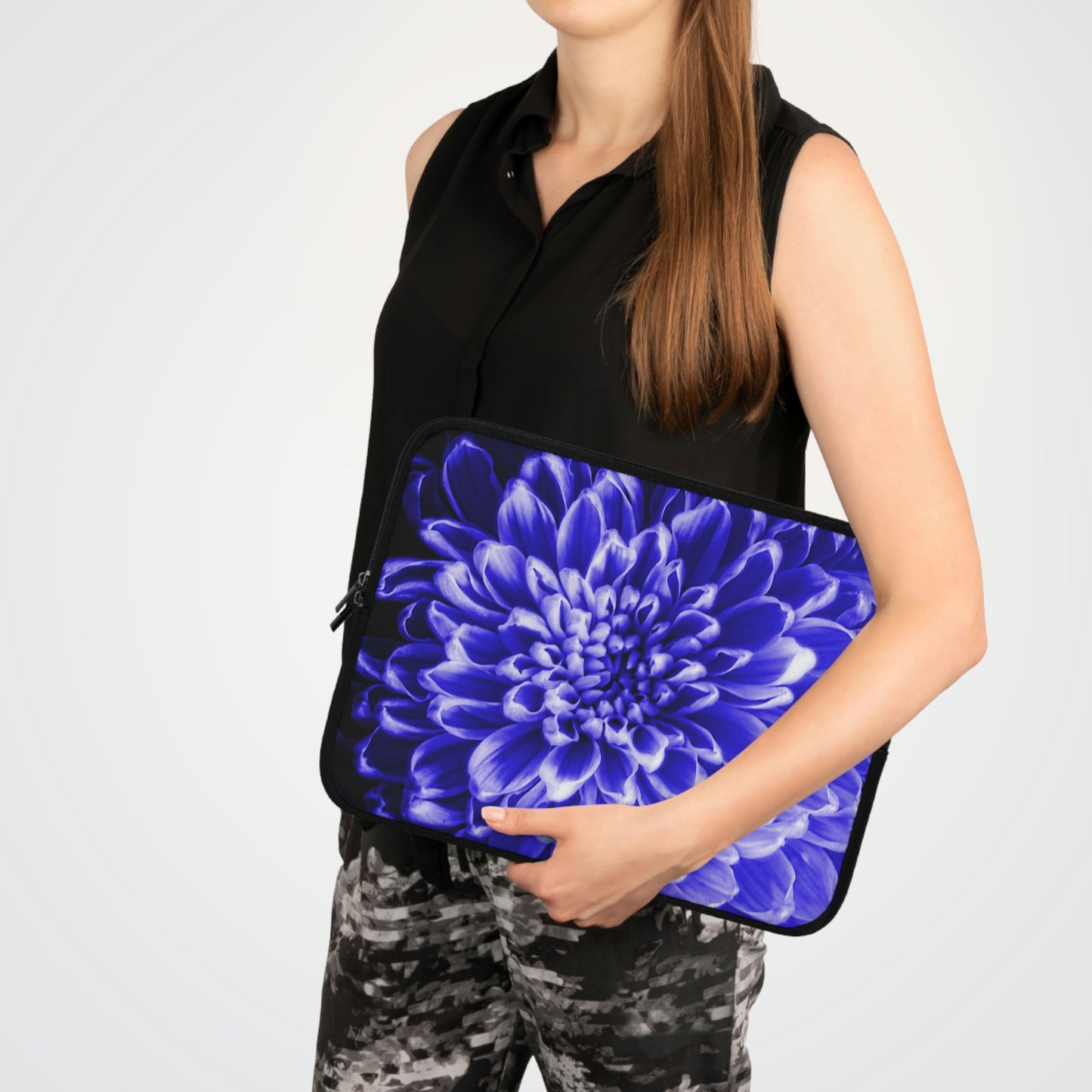 Blue Chrysanthemum Laptop Sleeve