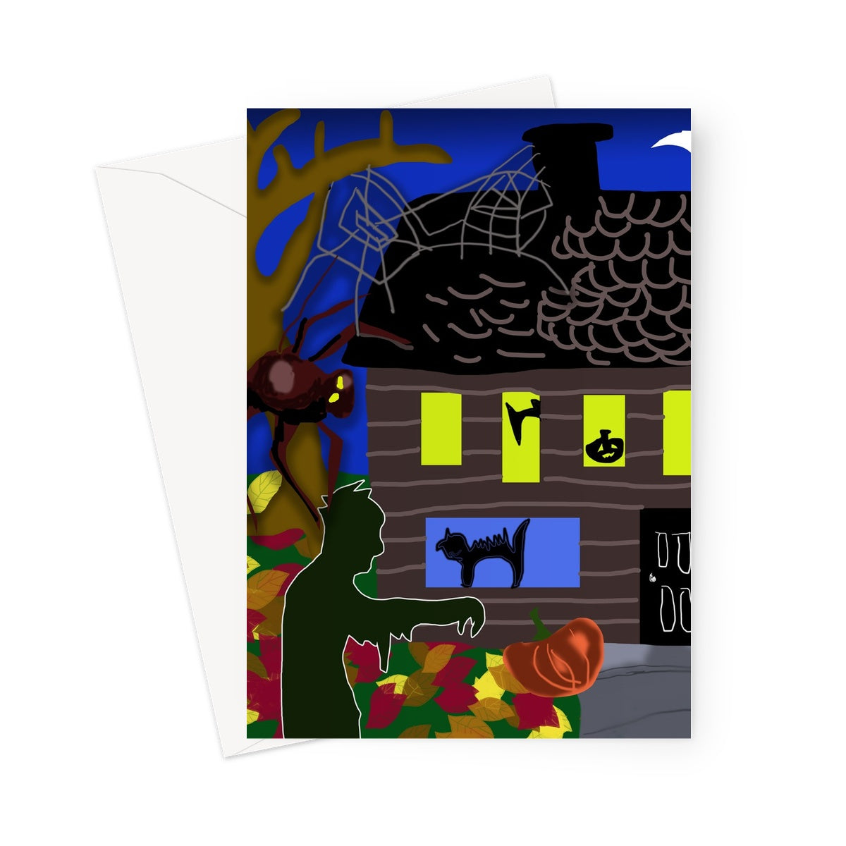Haunted Hause Greeting Card