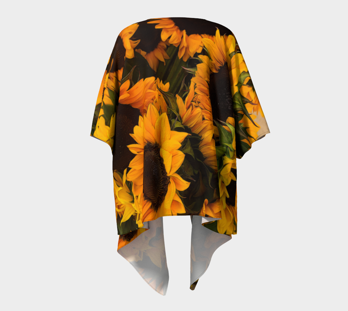 Sunflower Basket Draped Kimono