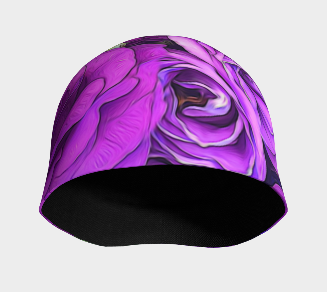 Purple Lisianthus Flowers Hat