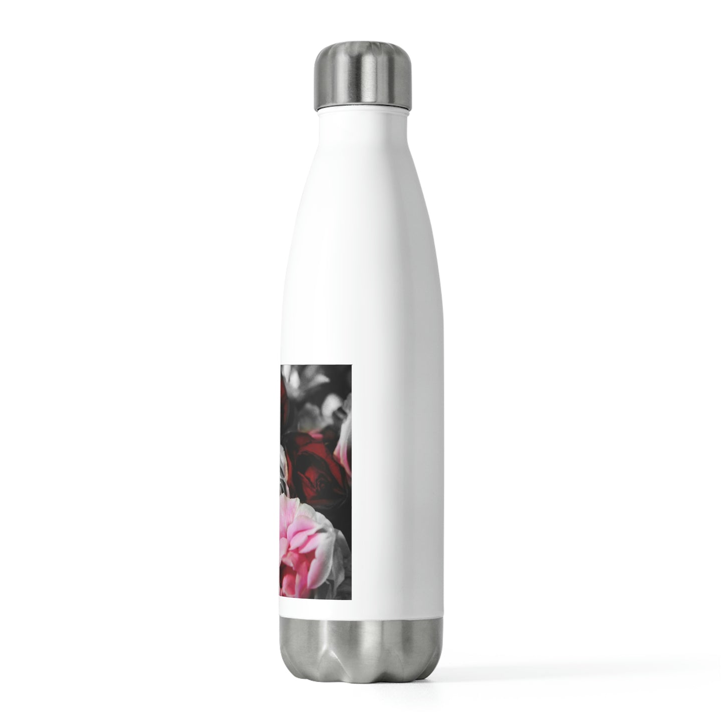 Black and White Roses Fade 20oz Insulated Bottle