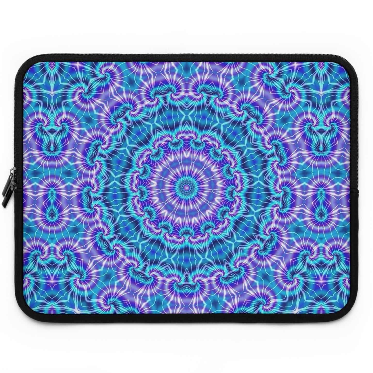 Blue and Purple Tie Dye Kaleidoscope Laptop Sleeve