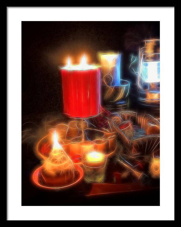 Candle Still life - Framed Print