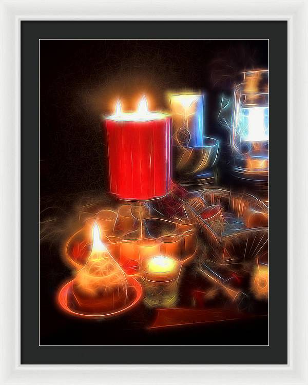 Candle Still life - Framed Print