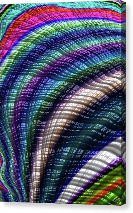 Candy Plaid Fractal - Canvas Print