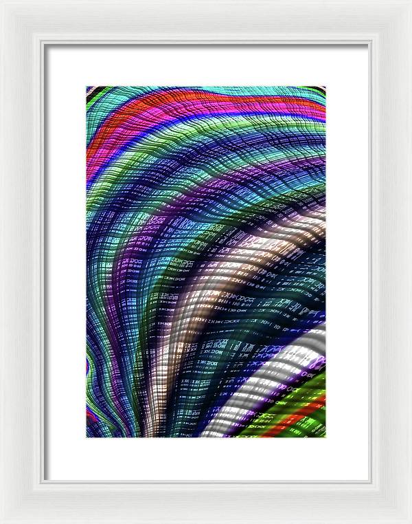 Candy Plaid Fractal - Framed Print