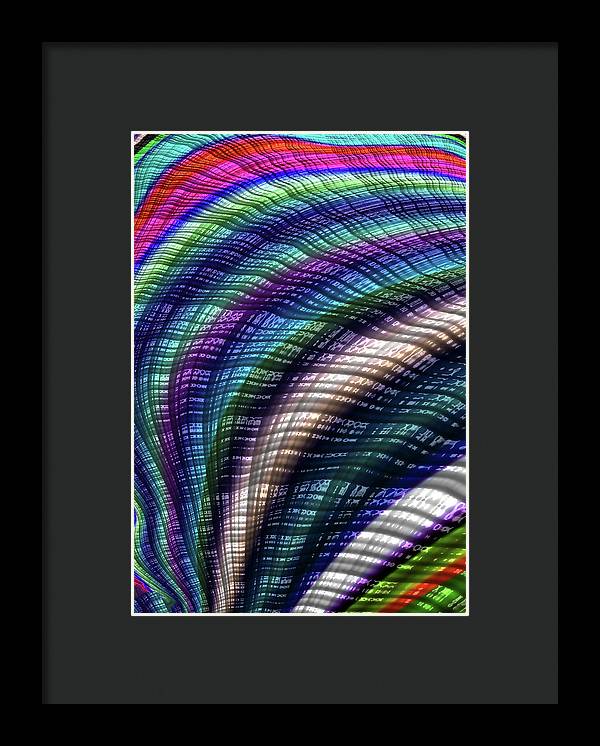 Candy Plaid Fractal - Framed Print