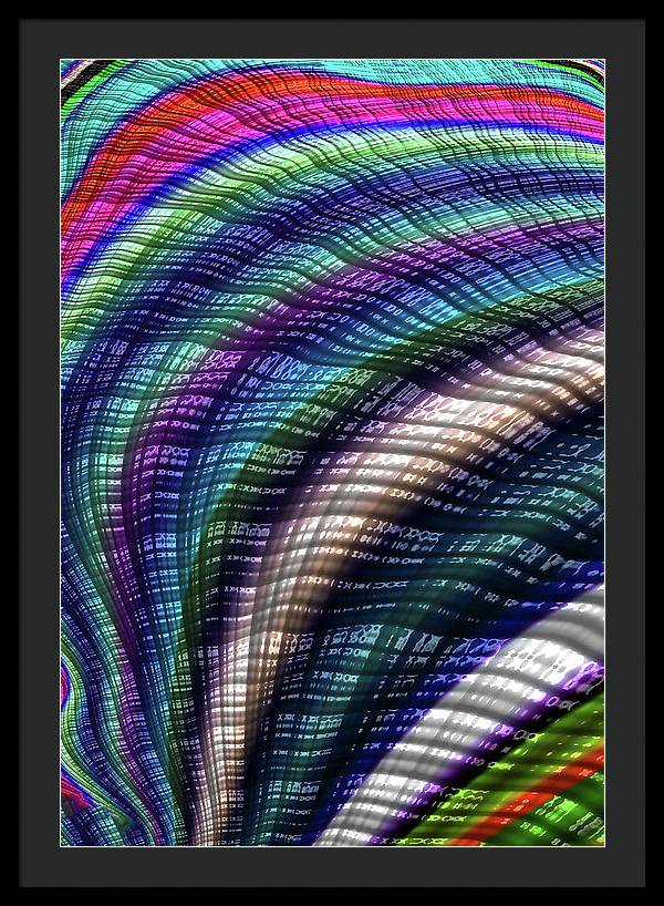 Candy Plaid Fractal - Framed Print