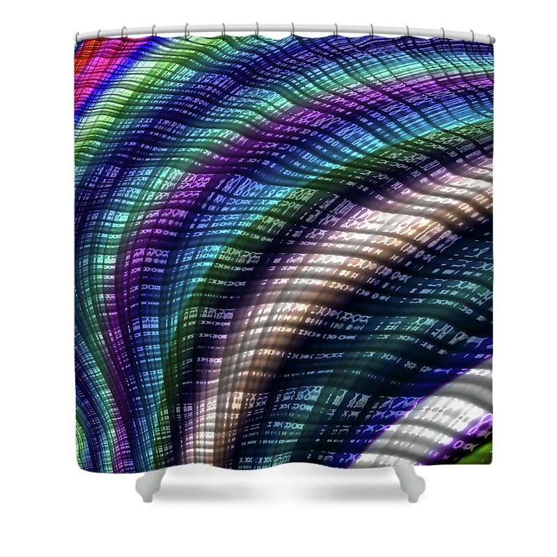 Candy Plaid Fractal - Shower Curtain