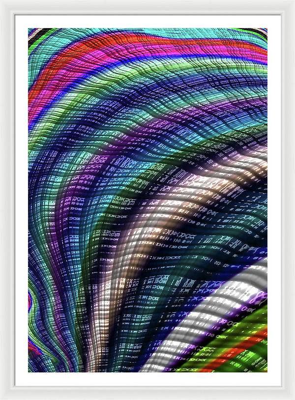 Candy Plaid Fractal - Framed Print