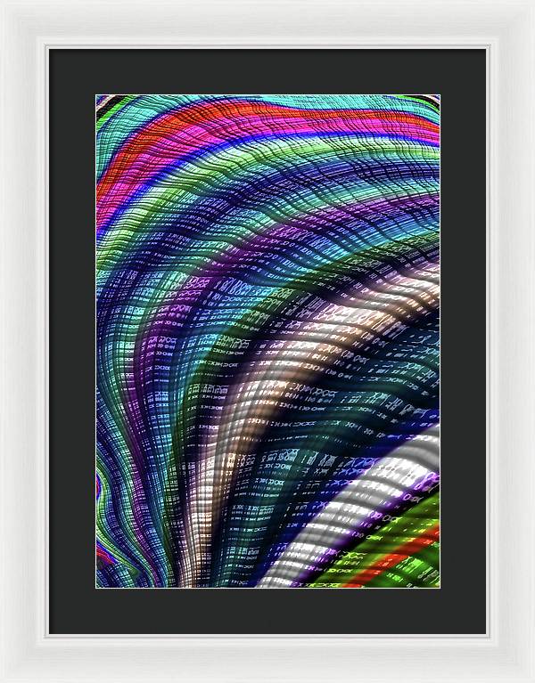 Candy Plaid Fractal - Framed Print