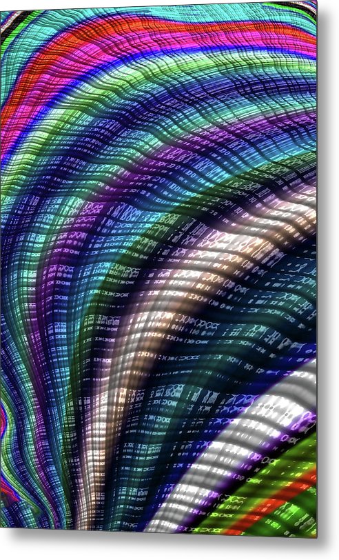 Candy Plaid Fractal - Metal Print