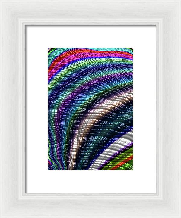 Candy Plaid Fractal - Framed Print