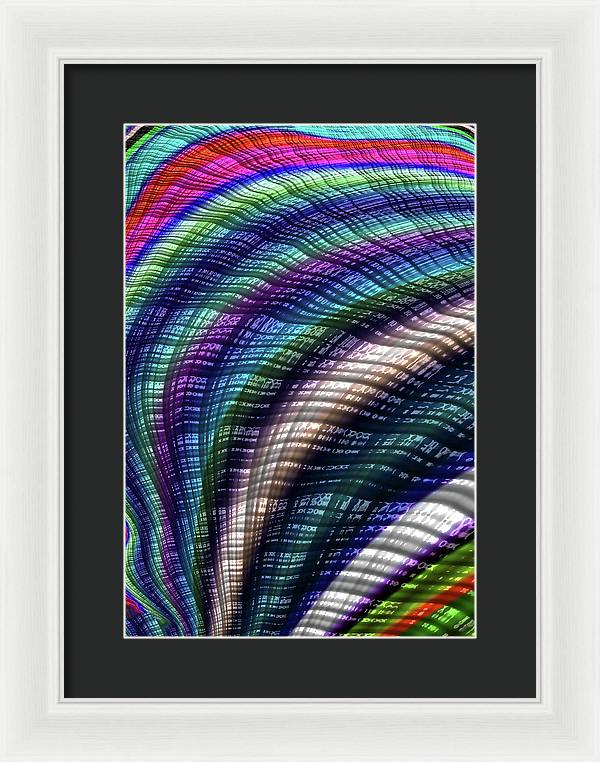 Candy Plaid Fractal - Framed Print