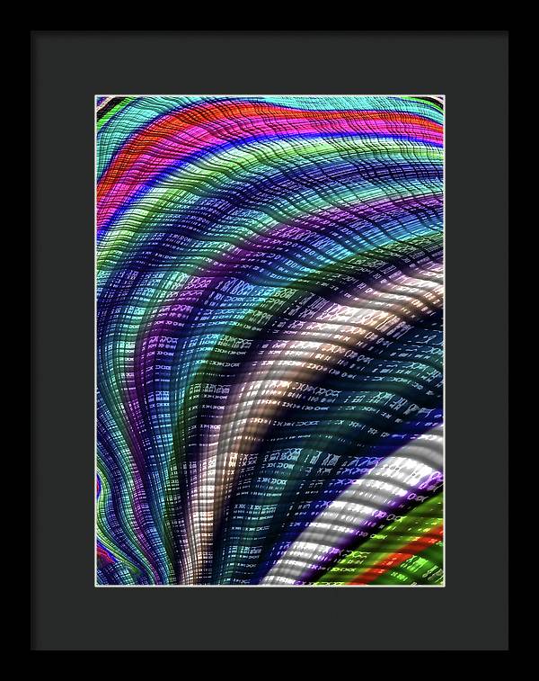 Candy Plaid Fractal - Framed Print