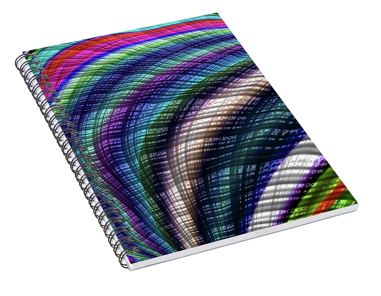 Candy Plaid Fractal - Spiral Notebook