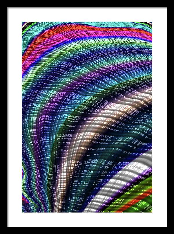 Candy Plaid Fractal - Framed Print