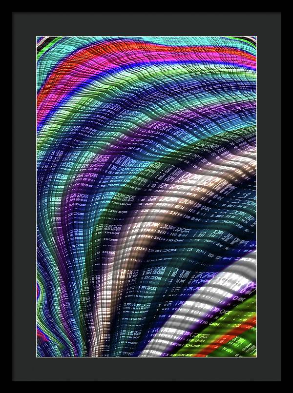 Candy Plaid Fractal - Framed Print